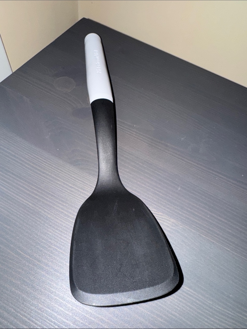 KitchenAid almond white cream & black kitchen utensil heavy duty spatula
